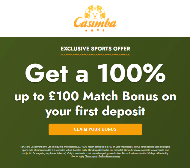 UK Free Bets & Bookmaker - Casimba Free Bet bonus
